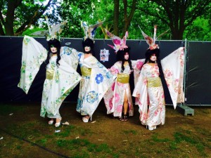 geisha kraanvogel straattheater